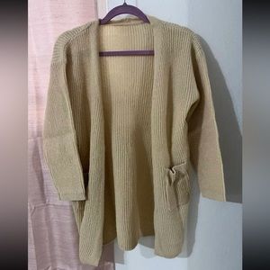 Cream Cardigan With Pockets